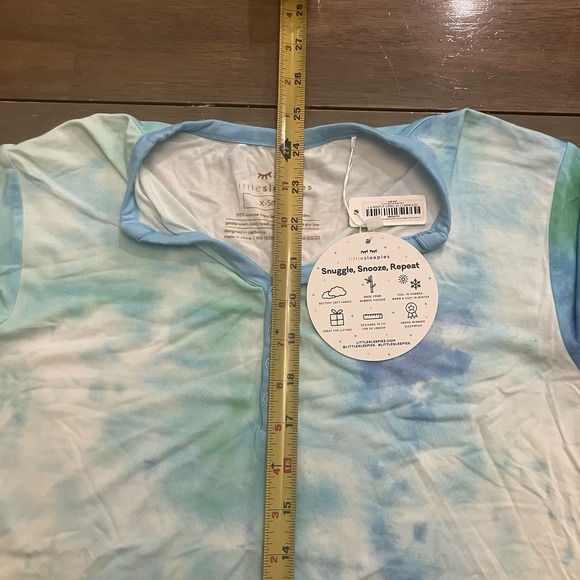 Little Sleepies Watercolor Tidepool Womens Bamboo PJ Set Size XS pants Shirt NEW - Picture 6 of 10